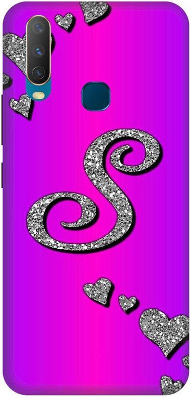 VS PRINT LINK Back Cover for VIVO Y17 ,VIVO 1902 ,S letter,S name S word , Printed Back Cover  (Pink, Hard Case, Pack of: 1)