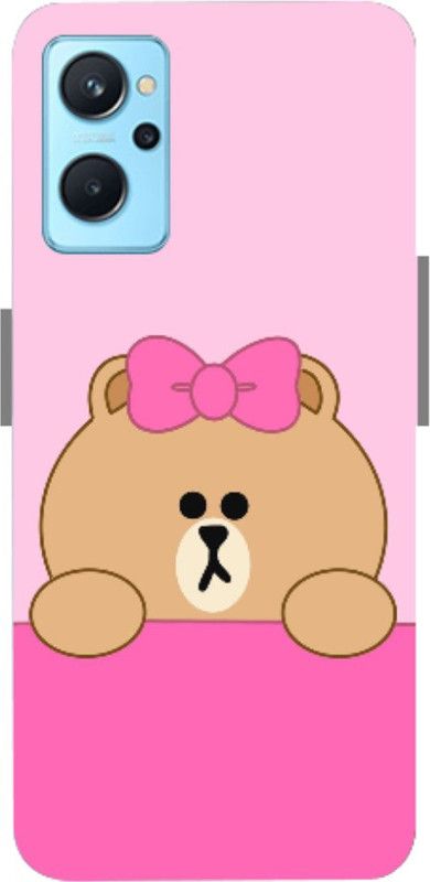 PRATEEKSH Back Cover for Realme 9I  (Pink, Brown)