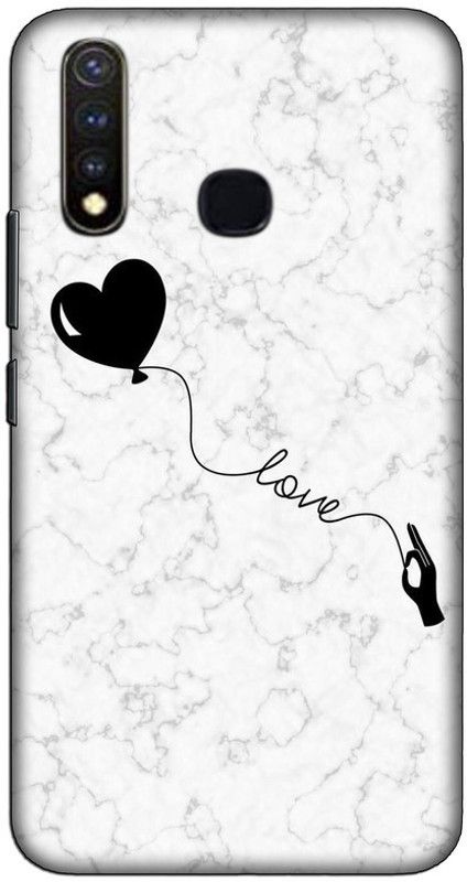 CROKIAN Back Cover for Vivo Y19 LOVE heart Back Cover  (Multicolor, Hard Case, Pack of: 1)
