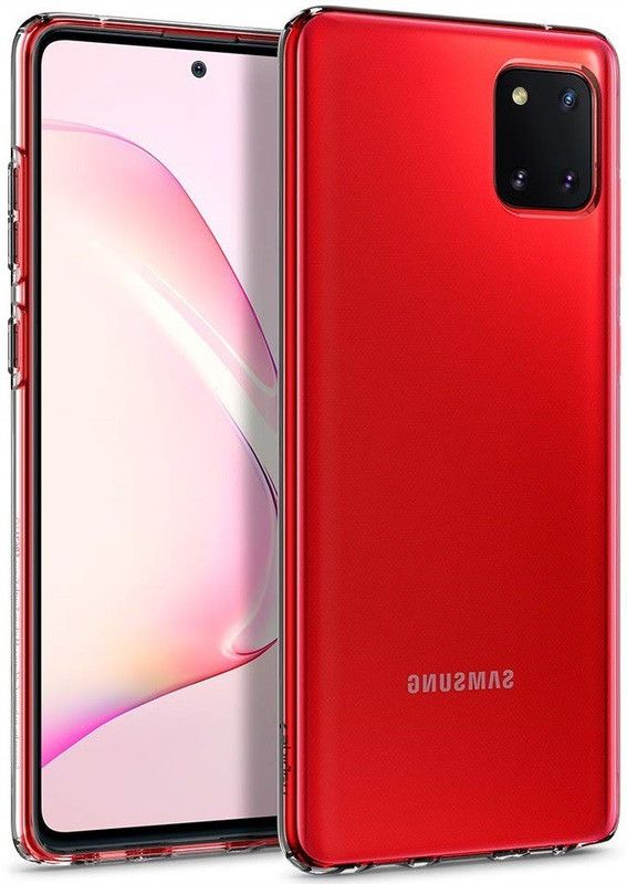 Phone Back Cover Pouch for Samsung Galaxy Note10 Lite  (Transparent, White, Grip Case, Pack of: 1)