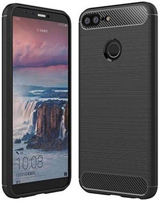 7Rocks Back Cover for Honor 9 Lite  (Black, Rugged Armor, Silicon, Pack of: 1)