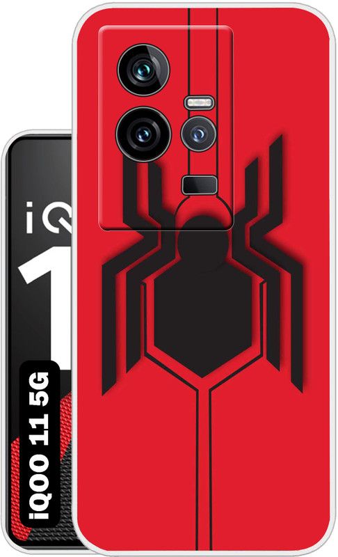 Flipkart SmartBuy Back Cover for iQOO 11 5G  (Red, Black, Silicon, Pack of: 1)