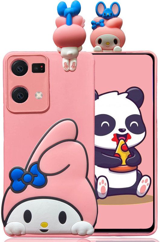 KC Back Cover for Oppo F21 Pro 4G  (Pink, 3D Case, Silicon, Pack of: 1)