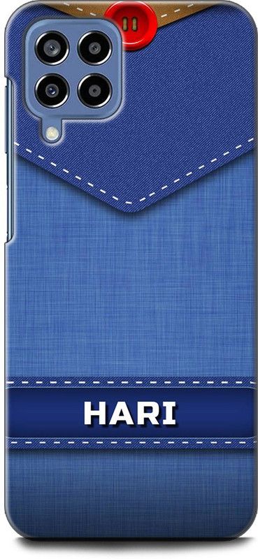 WallCraft Back Cover for SAMSUNG Galaxy M53 5G HARI NAME, H LETTER, BLUE, JEANS, ALPHABET, DESIGN  (Multicolor, Dual Protection, Pack of: 1)