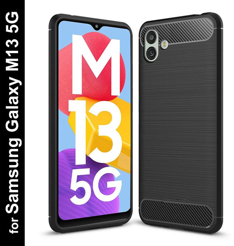 Zapcase Back Cover for Samsung Galaxy M13 5G  (Black, Grip Case, Silicon, Pack of: 1)