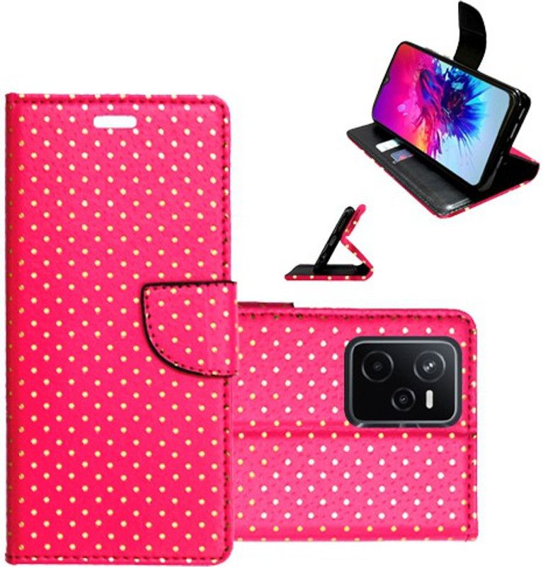 Realgo Flip Cover for Realme Narzo 50A Prime  (Pink, Pack of: 1)