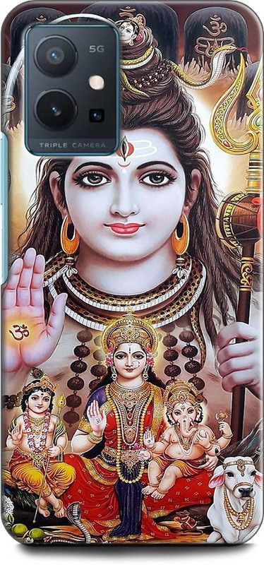 Wall Art Back Cover for Vivo T1 (5G) BHOLENATH, SHIVJII, MAHADEV, SHIVA, BAM BAM BHOLE, GOD, QUOTES  (Multicolor, Dual Protection, Pack of: 1)