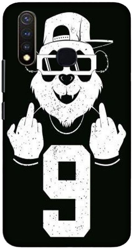 CROKIAN Back Cover for Vivo Y19  (Black, White, Hard Case)