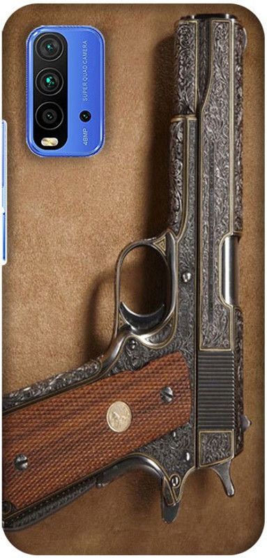 PNBEE Back Cover for Xiaomi Redmi 9T, J19S, M2010J19SG - Gun Print  (Multicolor, Hard Case, Pack of: 1)