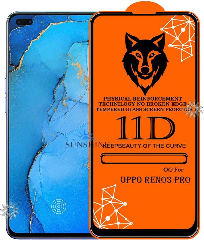 SUNSHINE Tempered Glass Guard for OPPO RENO-3 PRO Edge to Edge Tempered Glass  (Pack of 1)