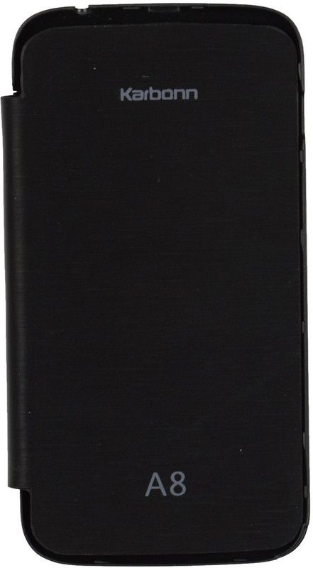 Iway Flip Cover for Karbonn A8  (Black, Pack of: 1)