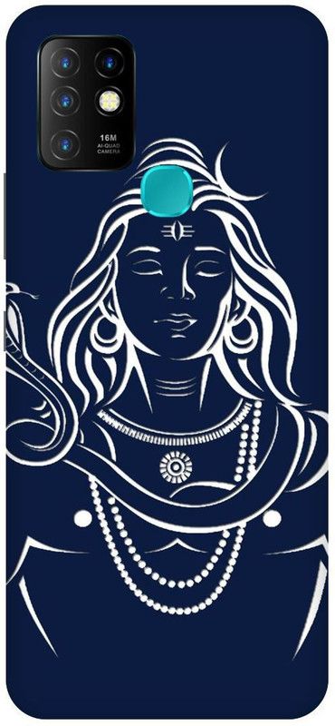 FIKORA Back Cover for Infinix Hot 10, X682B, AGHORI, SHIV, SHIVJI, MAHADEV, MAHAKAL  (Blue, Hard Case, Pack of: 1)