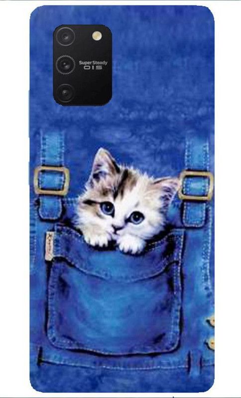 HELLO CASE Back Cover for Samsung Galaxy S10 Lite  (White, Blue, Hard Case)