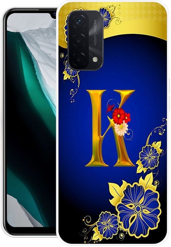 BLUEZAP Back Cover for Oppo A74 5G  (Blue, Yellow, Grip Case, Silicon, Pack of: 1)