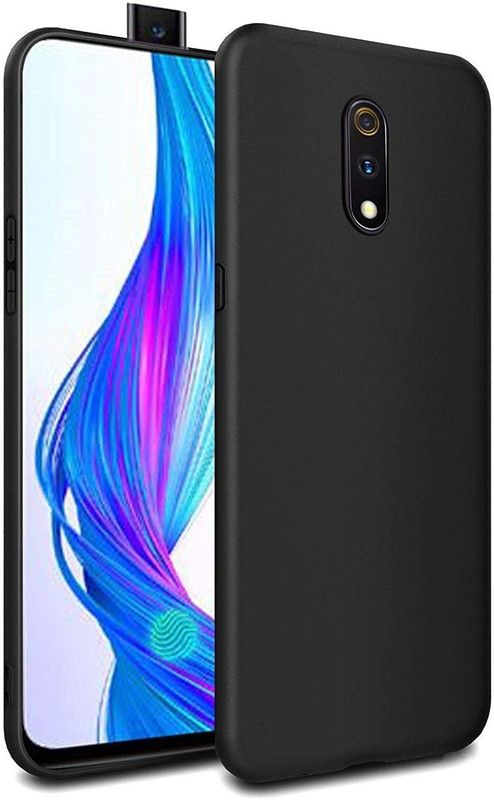 S-Design Back Cover for Realme X  (Black, Silicon)