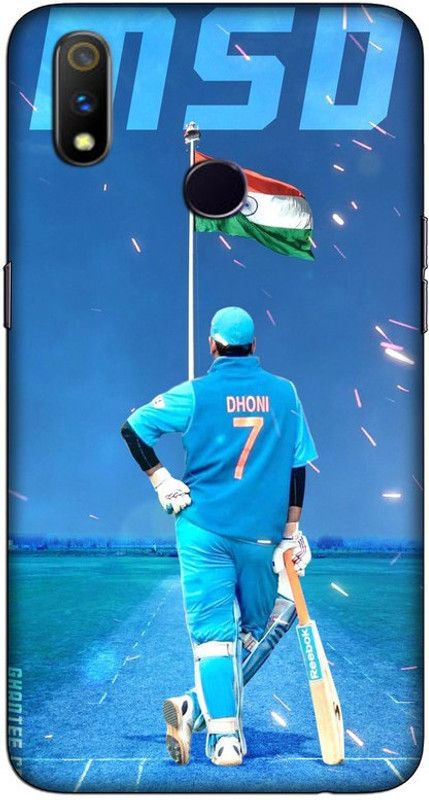 CROKIAN Back Cover for Realme 3 Pro DHONI Back Cover  (Multicolor, Hard Case, Pack of: 1)