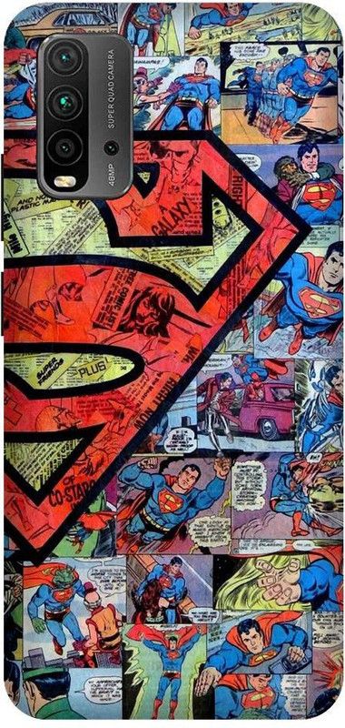 URCHIN Back Cover for Redmi 9 Power Superman, Superman Logo, Wallpaper, Superhero, DC comic, Movie, Comic  (Multicolor, Shock Proof, Pack of: 1)