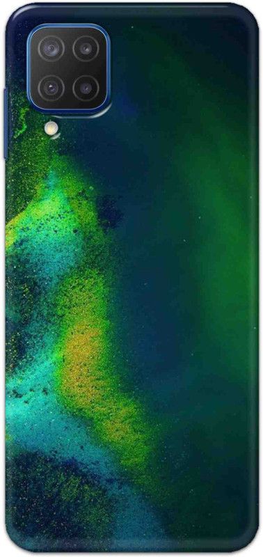 NDCOM Back Cover for Samsung Galaxy M12 Green Abstract Printed  (Multicolor, Hard Case, Pack of: 1)