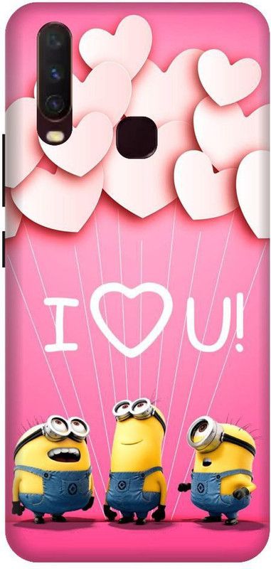 URCHIN Back Cover for vivoY15 minions, Cute, funny, cartoon, Minions cute, cute  (Multicolor, Shock Proof, Pack of: 1)