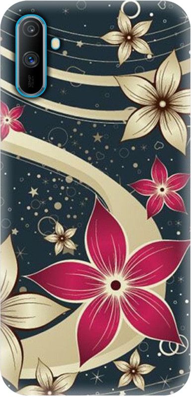 Smutty Back Cover for Realme C3, RMX2027, RMX2020 - Flower Print  (Multicolor, Hard Case, Pack of: 1)