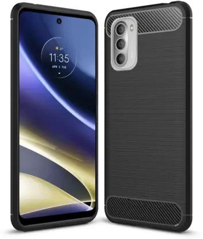 Teleform Back Cover for Motorola Moto g51 5G (Black, Grip Case)  (Black, Shock Proof, Silicon, Pack of: 1)