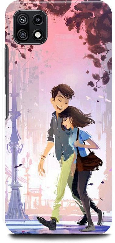 JUGGA Back Cover for SAMSUNG Galaxy A22 5G, LOVE COUPLE, QUITE COUPLE, LOVELY COUPLE,VALENTINE,LOVERS  (Pink, Hard Case, Pack of: 1)