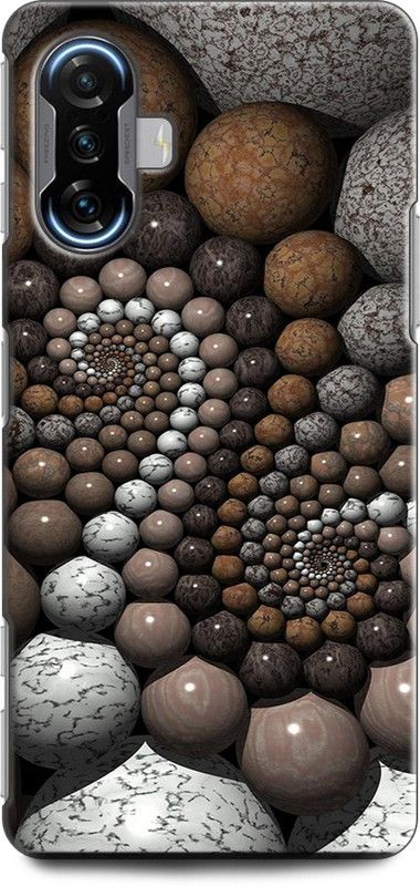 Wall Art Back Cover for POCO F3 GT PATTERNS, PINK, STONE, COLORS, MANDALA, ABSTRACT ART, DESIGNS  (Multicolor, Dual Protection, Pack of: 1)