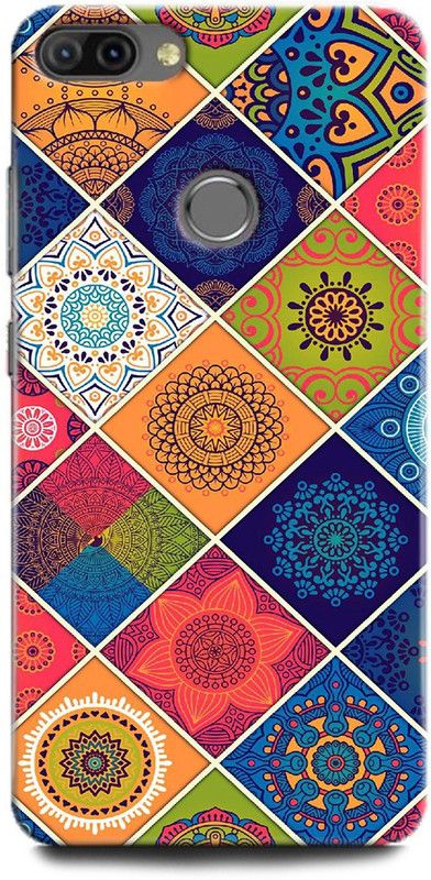 WallCraft Back Cover for Infinix Hot 6 Pro PATTERNS, PINK, PURPLE, RED, COLORS, MANDALA, ABSTRACT ART, DESIGNS  (Multicolor, Dual Protection, Pack of: 1)