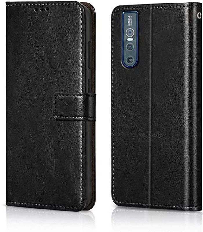 MOZIKON Flip Cover for vivo V15 Pro  (Black, Dual Protection, Pack of: 1)