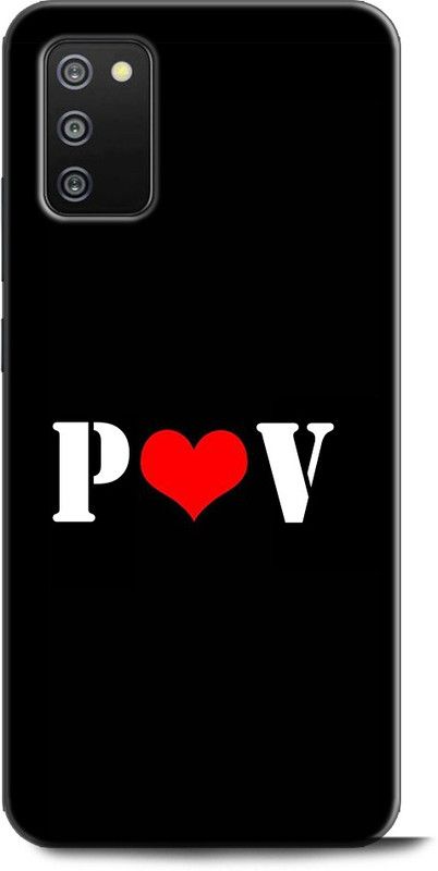 Afterglow Back Cover for SAMSUNG Galaxy F02s P V, P LOVES V, NAME, LETTER, ALPHABET, PV LOVE, HART  (Multicolor, Shock Proof, Pack of: 1)