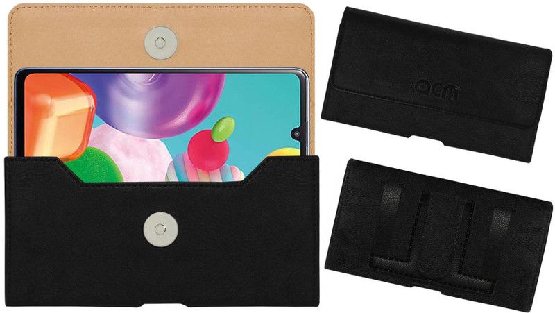 ACM Pouch for Samsung Galaxy A41  (Black, Holster, Pack of: 1)