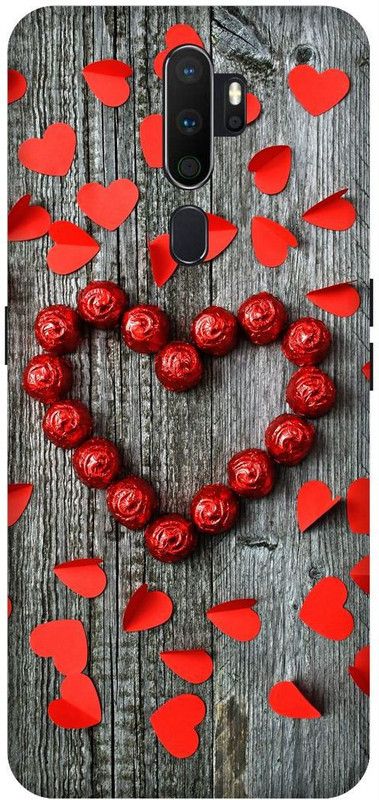 SSMORYA Back Cover for OPPO A9 2020,Cute Love Heart Printed  (Multicolor, Hard Case, Pack of: 1)