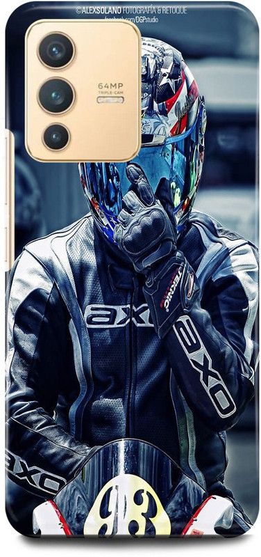 FIKORA Back Cover for Vivo V23 5G , V2130, BAD, BOY, BIKE, LOVER, SPORTS  (Black, Hard Case, Pack of: 1)