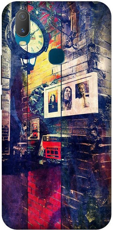 URCHIN Back Cover for Vivo Y17 time, clock, wall, bob marley  (Multicolor, Shock Proof, Pack of: 1)