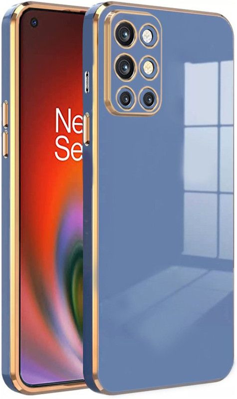 KARWAN Back Cover for OnePlus 9R 5G  (Blue, Shock Proof, Silicon, Pack of: 1)