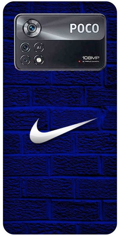 play fast Back Cover for POCO X4 Pro 5G, NIKE, SIGN, LOGO, JUST, DO, IT, DESIGN  (Blue, Hard Case, Pack of: 1)