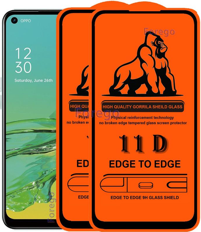 GABZO Edge To Edge Tempered Glass for Oppo A33  (Pack of 2)