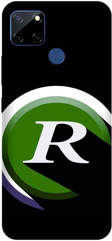 SSMORYA Back Cover for Realme C12, Realme Narzo 20, R Alphabet Multicolour Printed  (Multicolor, Hard Case, Pack of: 1)