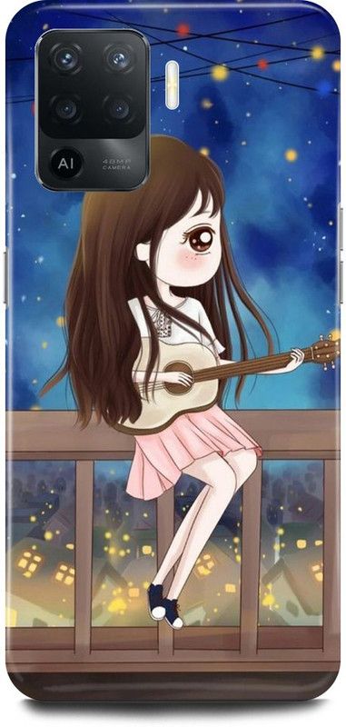 JUGGA Back Cover for OPPO F19 Pro, GIRL, ANIME, BTS, LOVELY GIRL, CARTOON, CUTE GIRL, DOLL  (Blue, Hard Case, Pack of: 1)