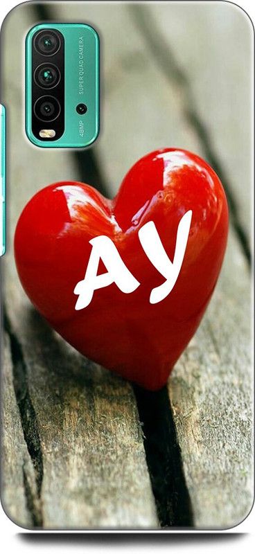 INDICRAFT Back Cover for REDMI 9 Power A Y, A LOVES Y, NAME, LETTER, ALPHABET, AY LOVE, HART, BLUE  (Multicolor, Dual Protection, Pack of: 1)