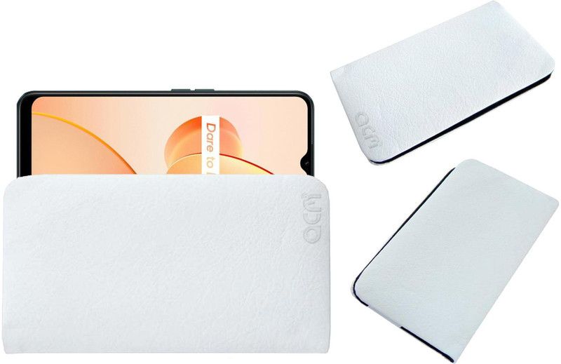 ACM Pouch for Realme C31  (White, Cases with Holder, Pack of: 1)