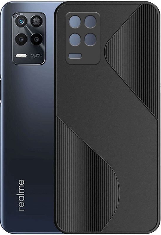 HUPSHY Back Cover for realme 9 5G  (Black, Silicon, Pack of: 1)