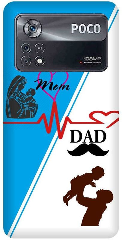 play fast Back Cover for POCO X4 Pro 5G, MOM, LOVE, DAD, LOVE, MOMDAD  (Multicolor, Hard Case, Pack of: 1)