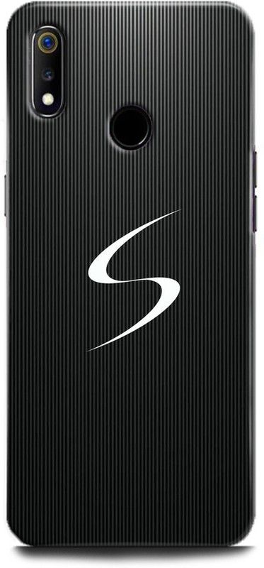 Afterglow Back Cover for Realme 3 S, S LETTER, S NAME, S ALPHABET, DESIGN, BLUE  (Multicolor, Shock Proof, Pack of: 1)