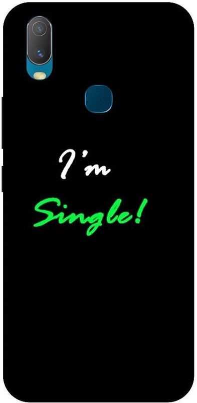 URCHIN Back Cover for Vivo Y15 I m single, black, quotes, motivational  (Multicolor, Shock Proof)