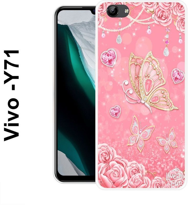 SIMAWAT Back Cover for Vivo Y71, Vivo Y71i  (Pink, Silicon)