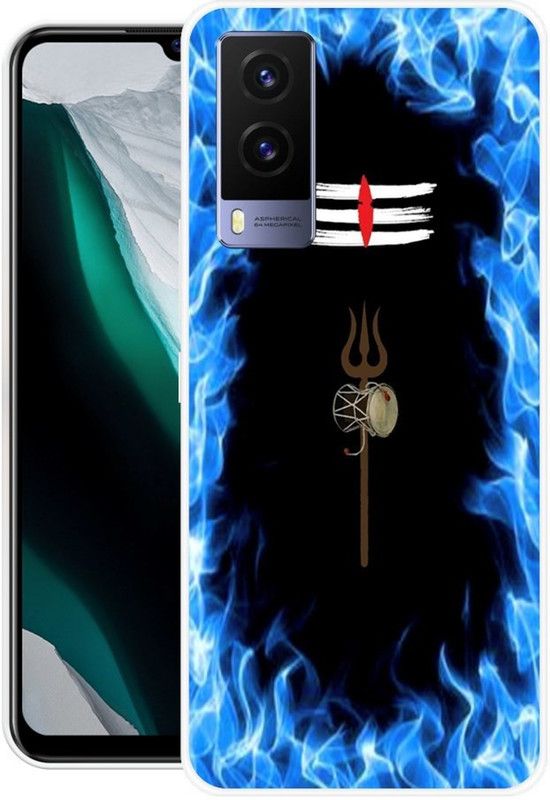 vaidik Back Cover for Vivo V21e 5G  (Blue, Black, Dual Protection, Silicon, Pack of: 1)