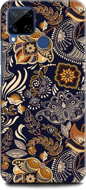 INDICRAFT Back Cover for Realme C15, RMX2180 COLOURFUL, FLOWERS, MANDALA, ORNAMENT,ABSTRACT ART, TEXTURE  (Multicolor, Shock Proof, Pack of: 1)