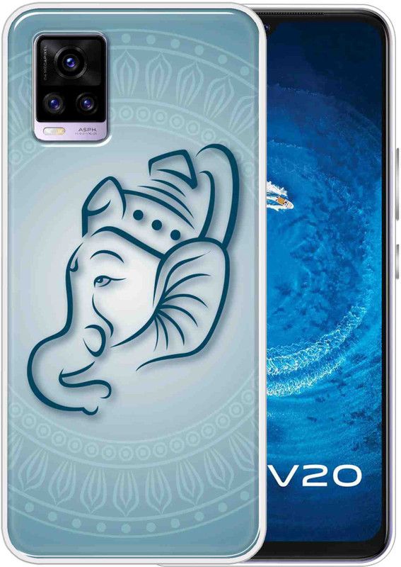 Vascase Back Cover for Vivo V20  (Blue, Dual Protection, Silicon, Pack of: 1)