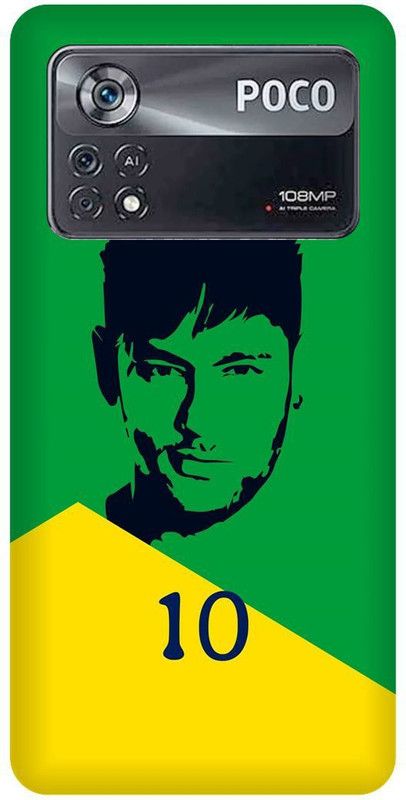 play fast Back Cover for POCO X4 Pro 5G, NEYMAR, JR, BARCELONA,FOOTBALL,JUNIOR,PSG,FRANCE  (Green, Hard Case, Pack of: 1)